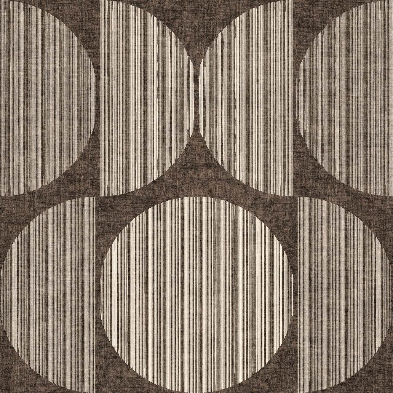 Bauhaus Brown Geometric Circle Retro & Rustic  Wallpaper⁠
