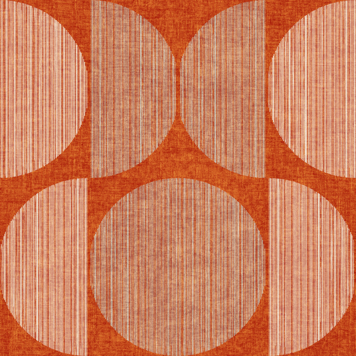 Bauhaus Terracotta Geometric Circle Rustic & Bold Wallpaper⁠ in your room — zoomed