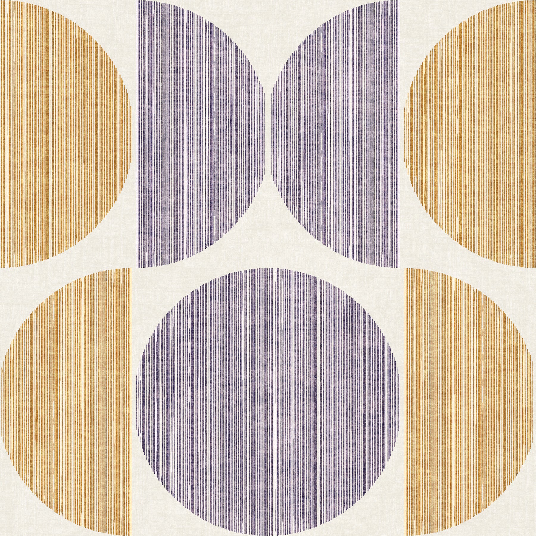 Bauhaus Yellow & Purple Geometric Circle Minimal & Modern Wallpaper⁠