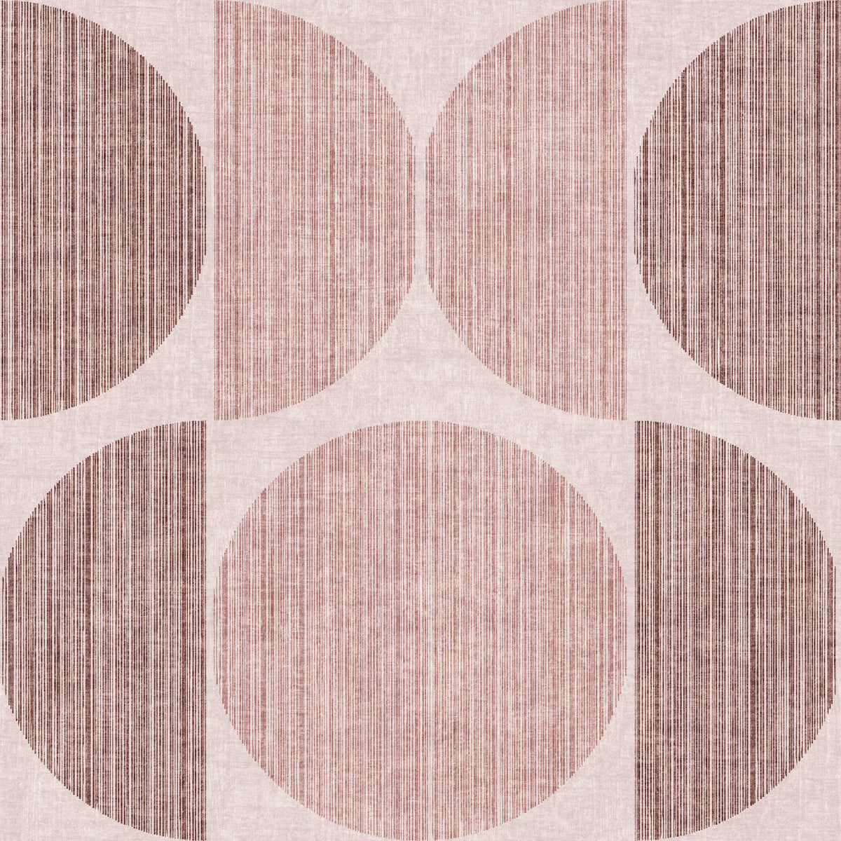 Papier peint Bauhaus rose géométrique cercle ludique et bohème in your room — zoomed