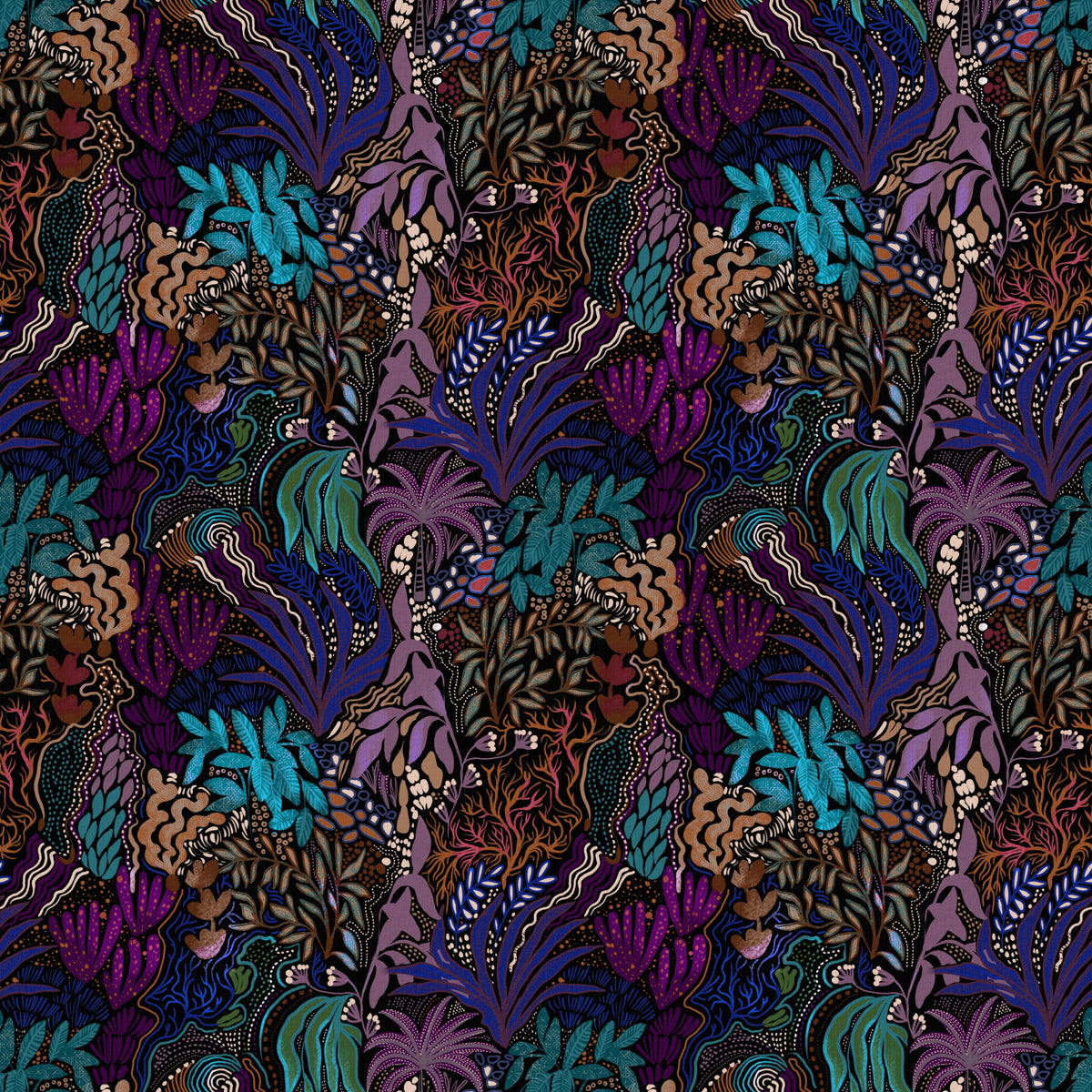 Midnight Jungle Maze Wallpaper⁠