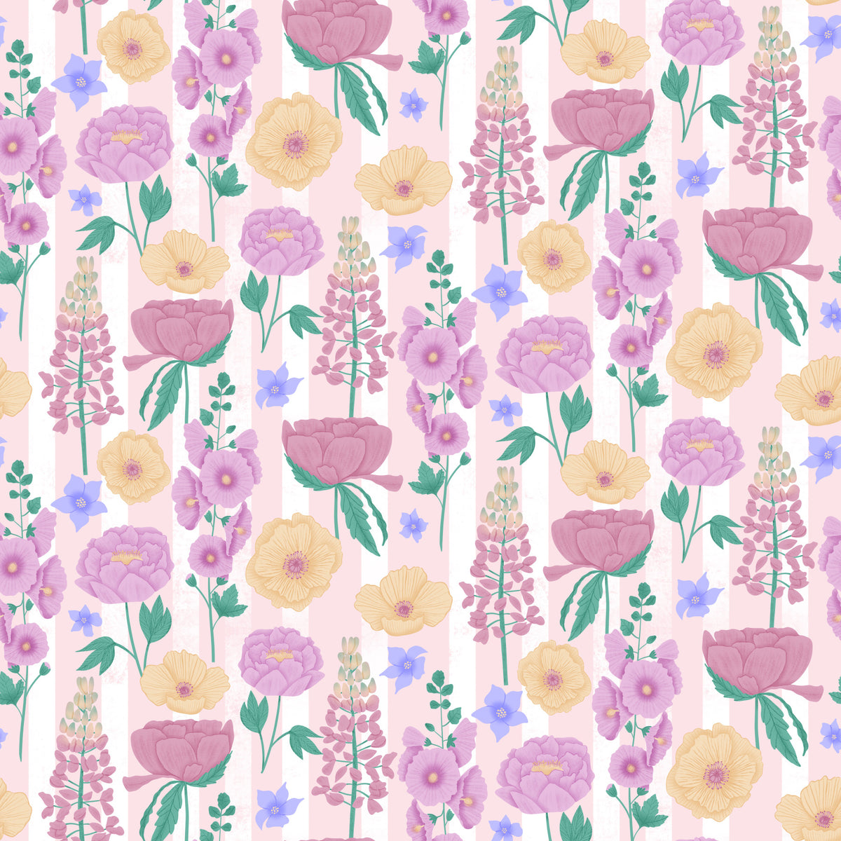 English Garden Wallpaper⁠ in your room — zoomed
