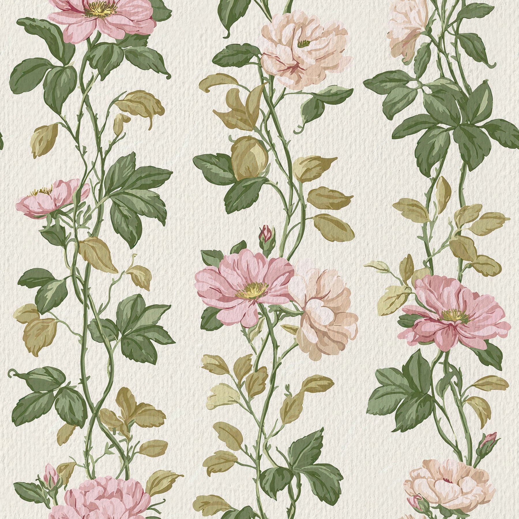 Pink Rose Vines Wallpaper⁠