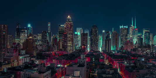Neon City Nights Wall Mural