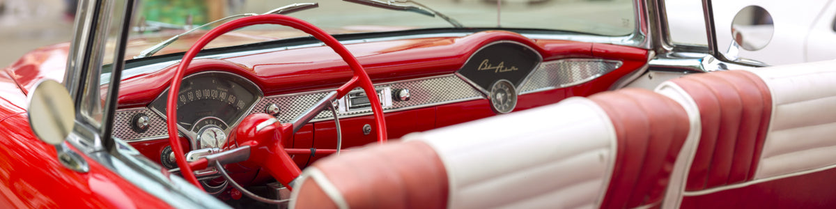 Retro Red: Bel Air Style Wall Mural