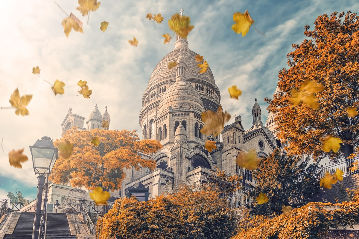 Montmartre Autumn Wall Mural in your room — zoomed