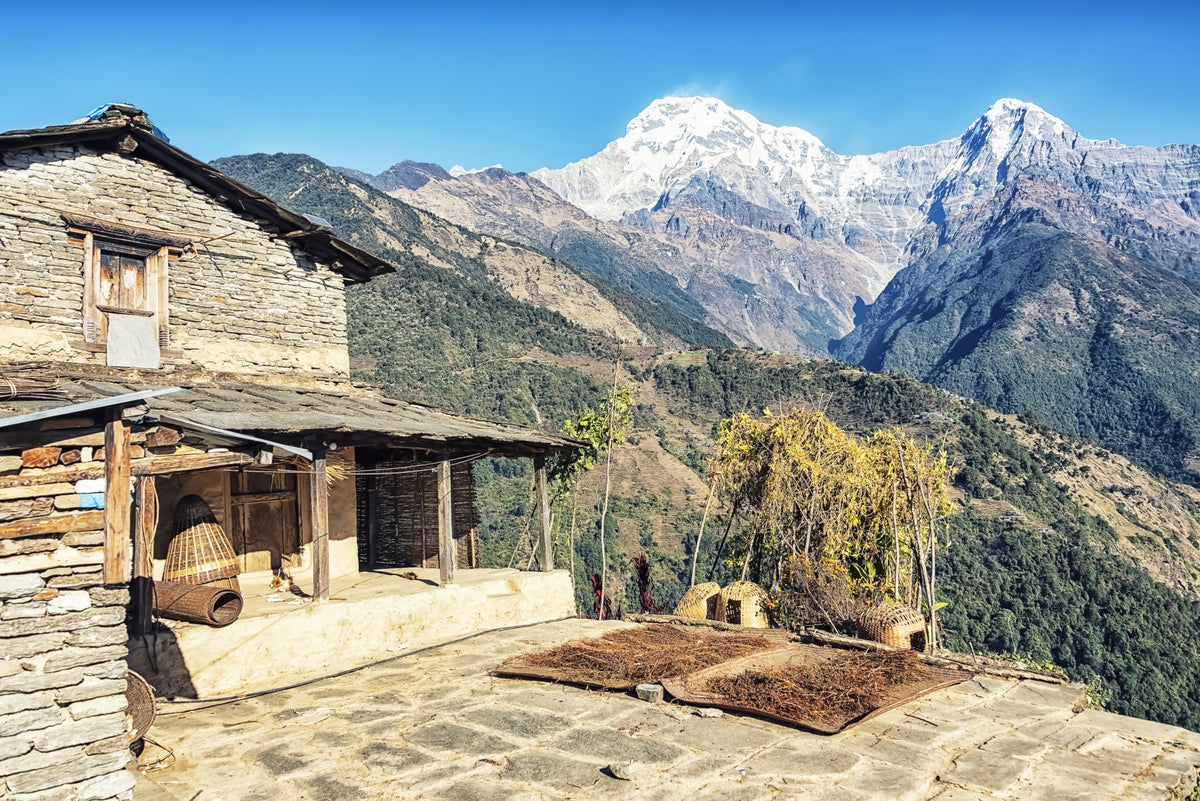 Himalayan Home View Wall Mural in your room — zoomed