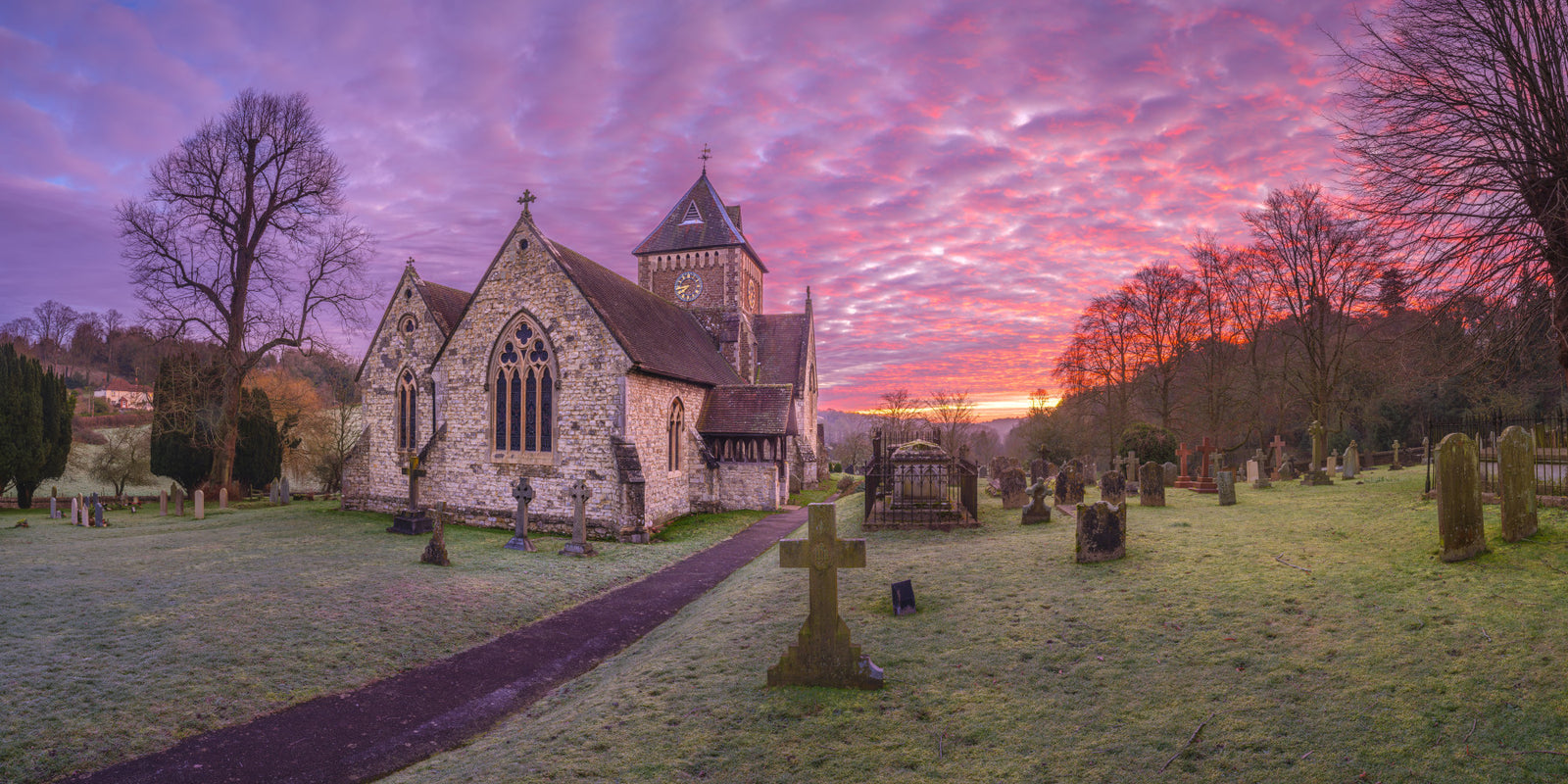 Dawn at the Church Wall Mural