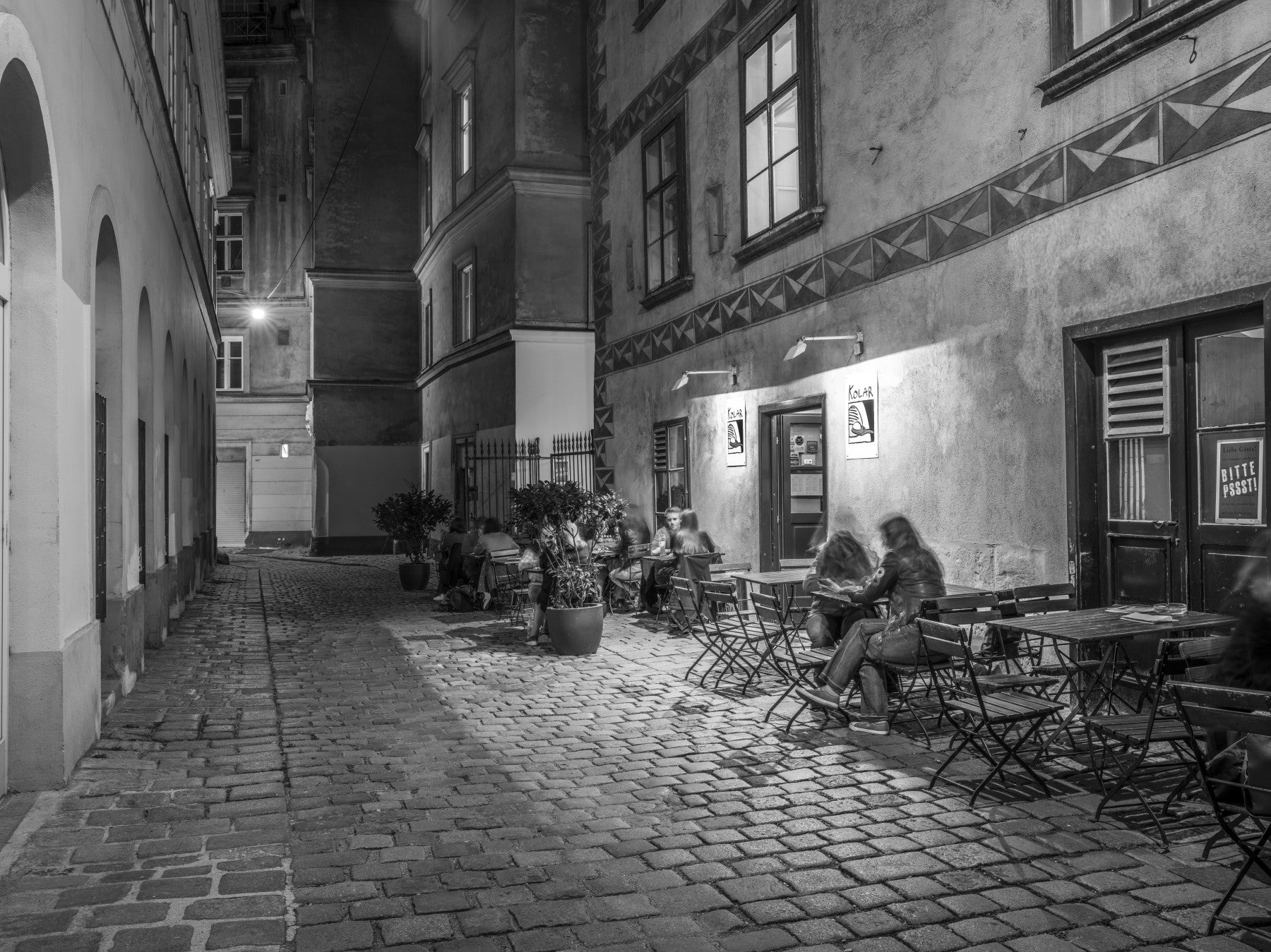 Street cafe in Vienna Wall Mural in your room — zoomed