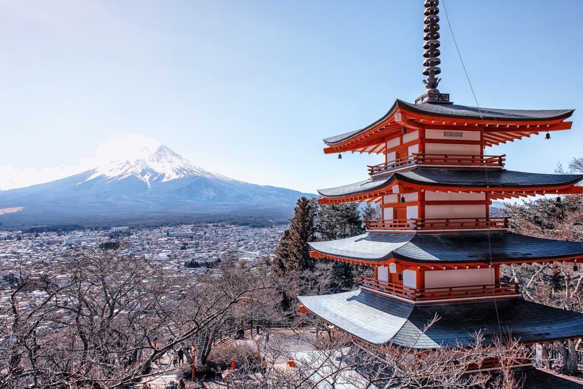 Tranquil Pagoda Peak Wall Mural in your room — zoomed