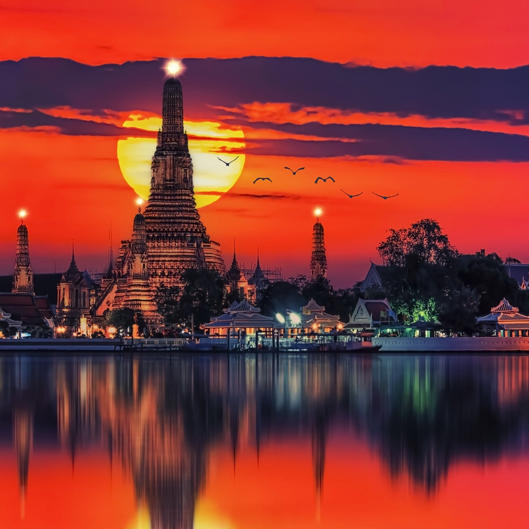 Bangkok Twilight Wall Mural