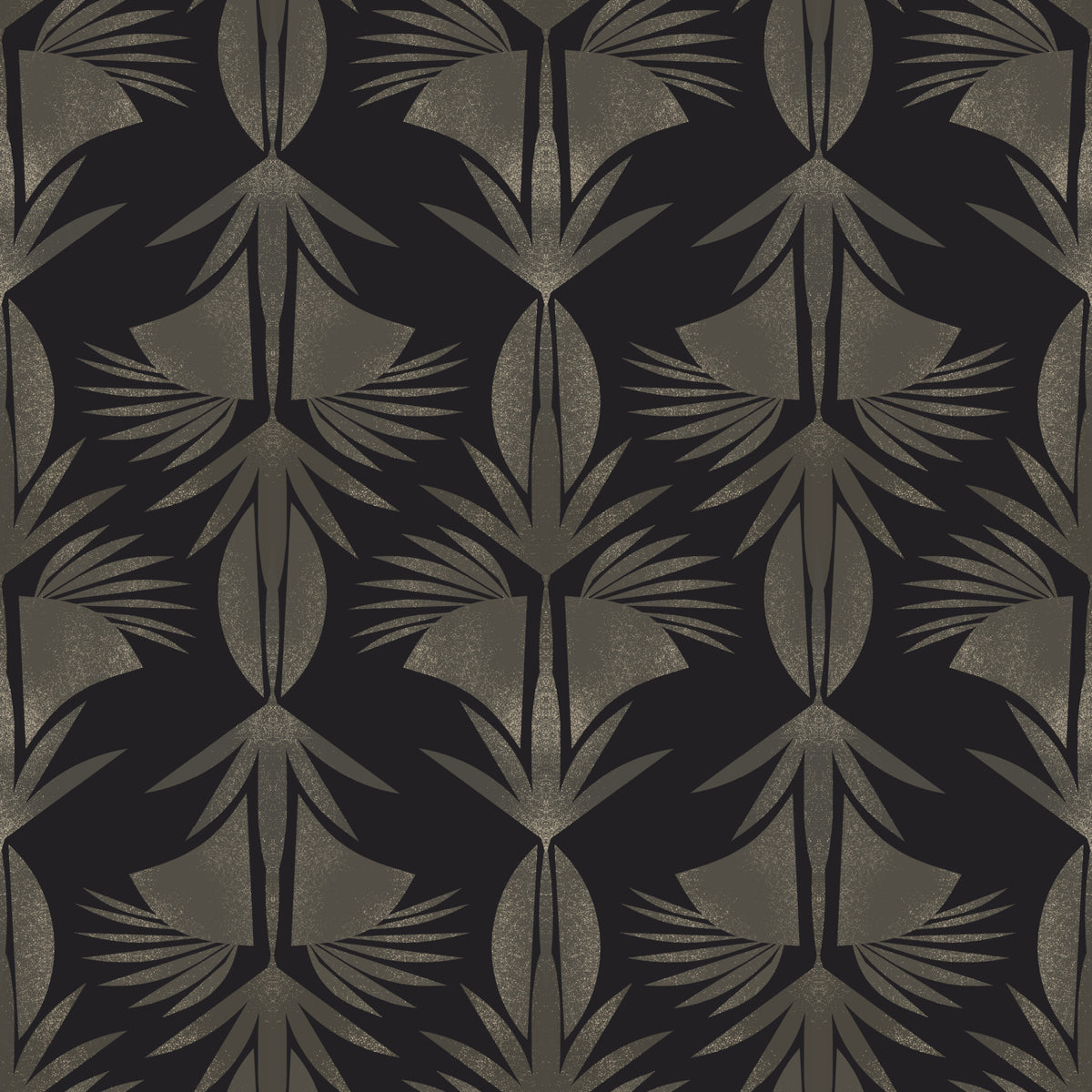 Art Deco Leaf Wallpaper‚Å† in your room — zoomed