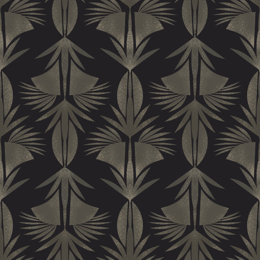 Art Deco Leaf Wallpaper⁠