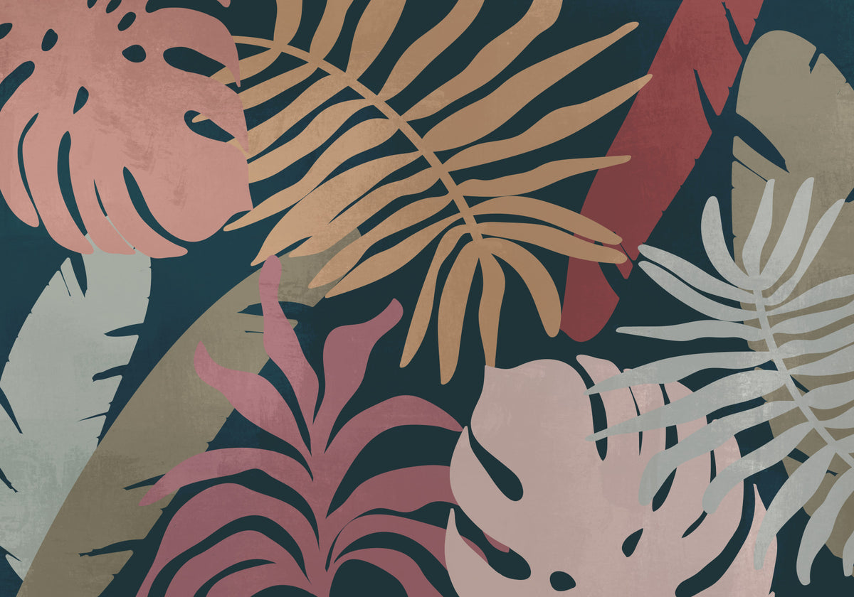 Fresque murale Feuille Sereine