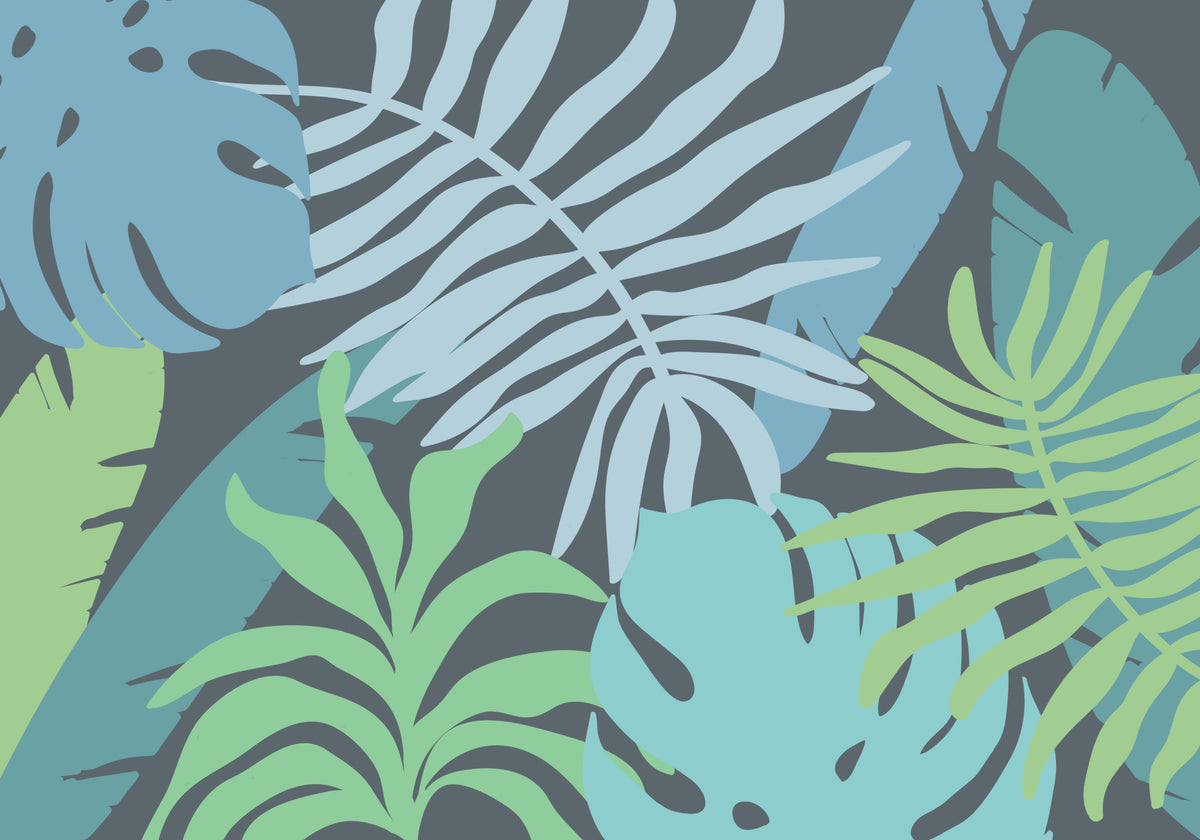 Tropical Serenity Wall Mural in your room — zoomed