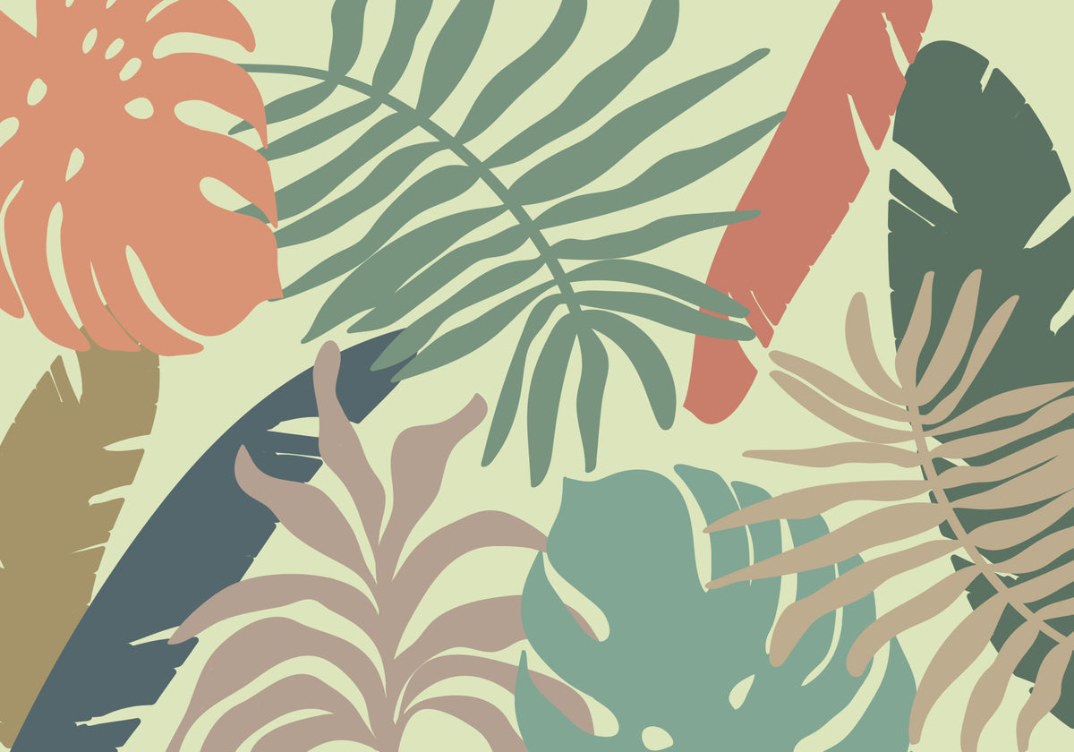 Leafy Calm Wall Mural in your room