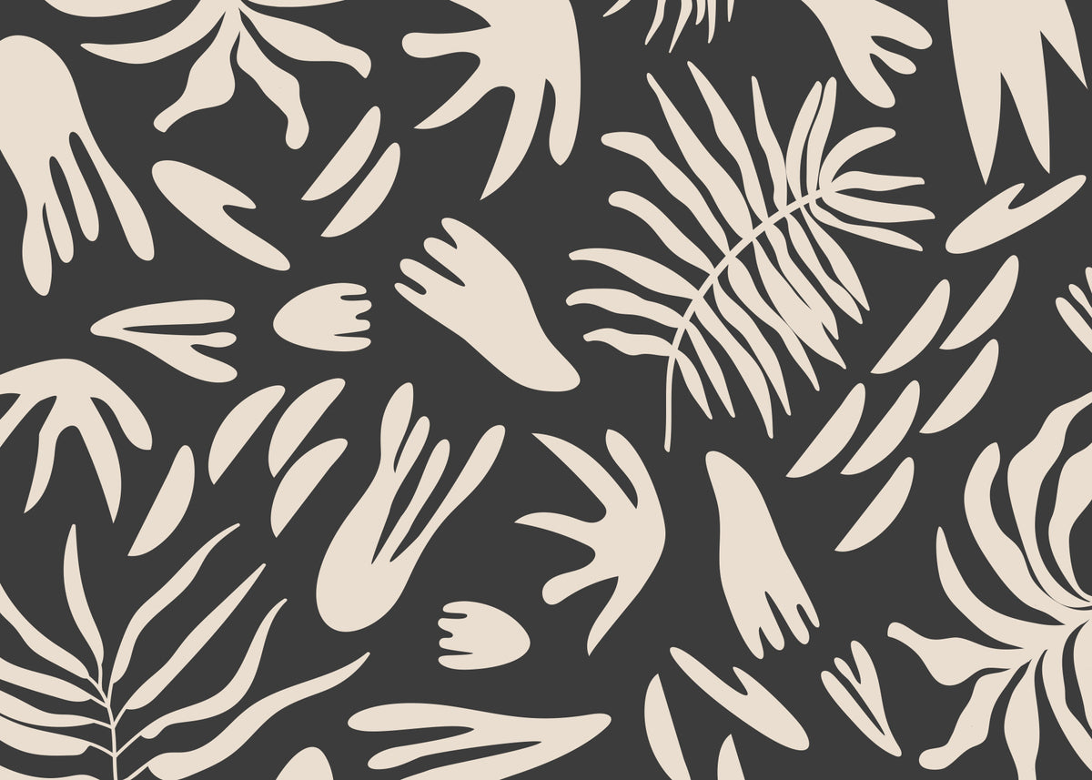 Organic Shapes Wall Mural in your room — zoomed