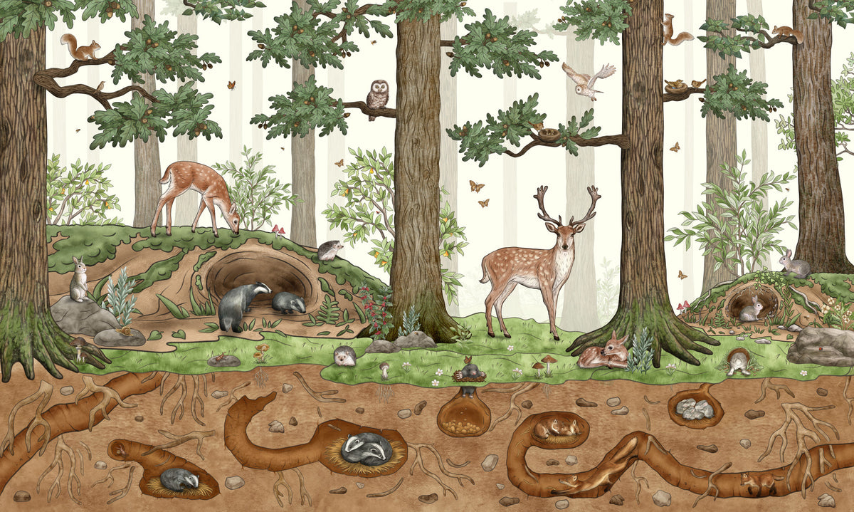 Forest Friends Hideaway Wall Mural