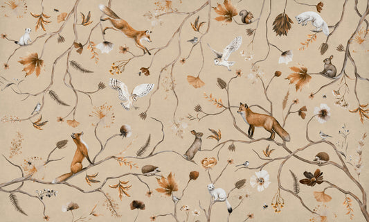 Forest Creatures Wall Mural