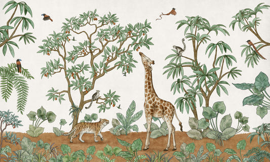 Tropical Menagerie Wall Mural