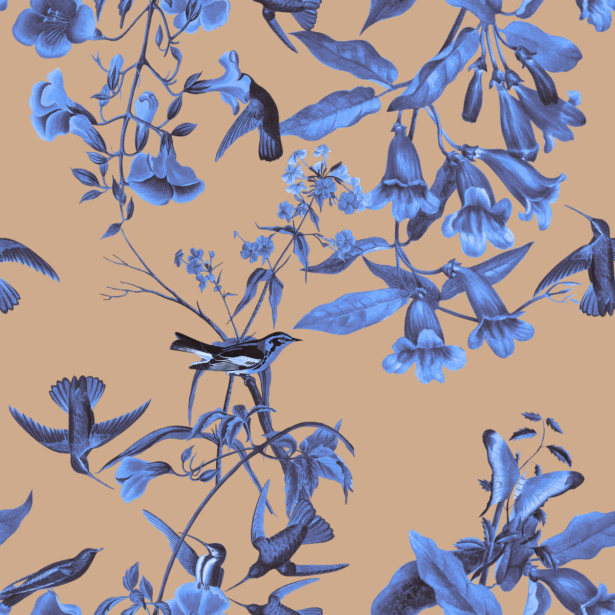 Floral Flight Wallpaper⁠ in your room — zoomed