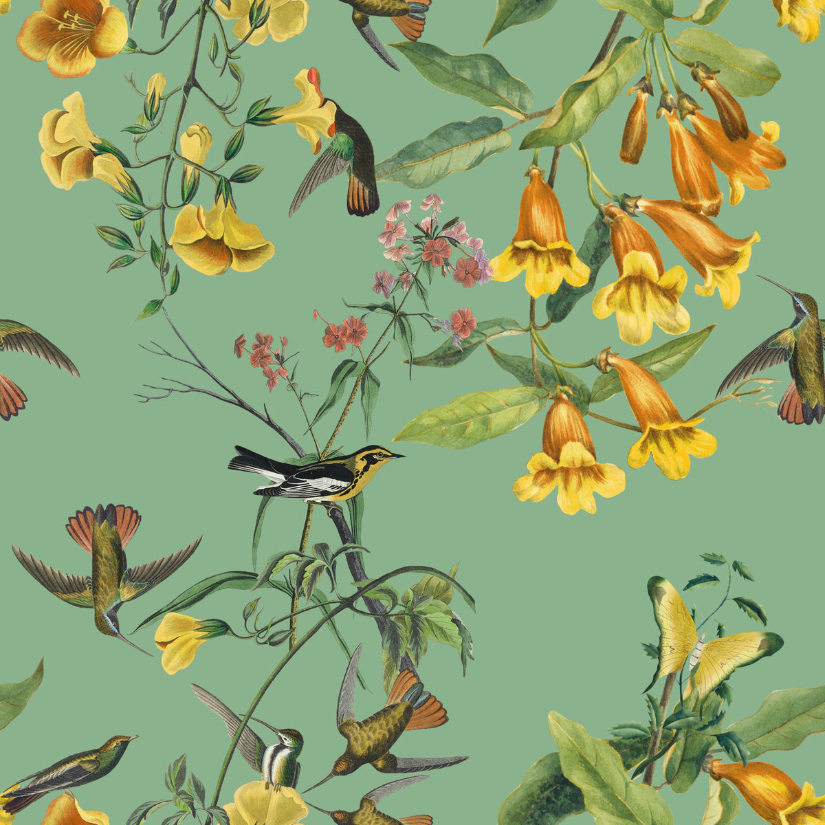 Papier peint Vol Botanique in your room — zoomed