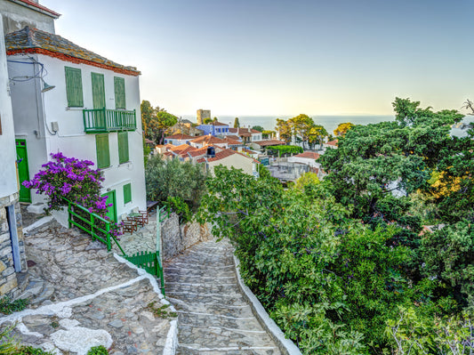 Greek Isle Pathway Wall Mural