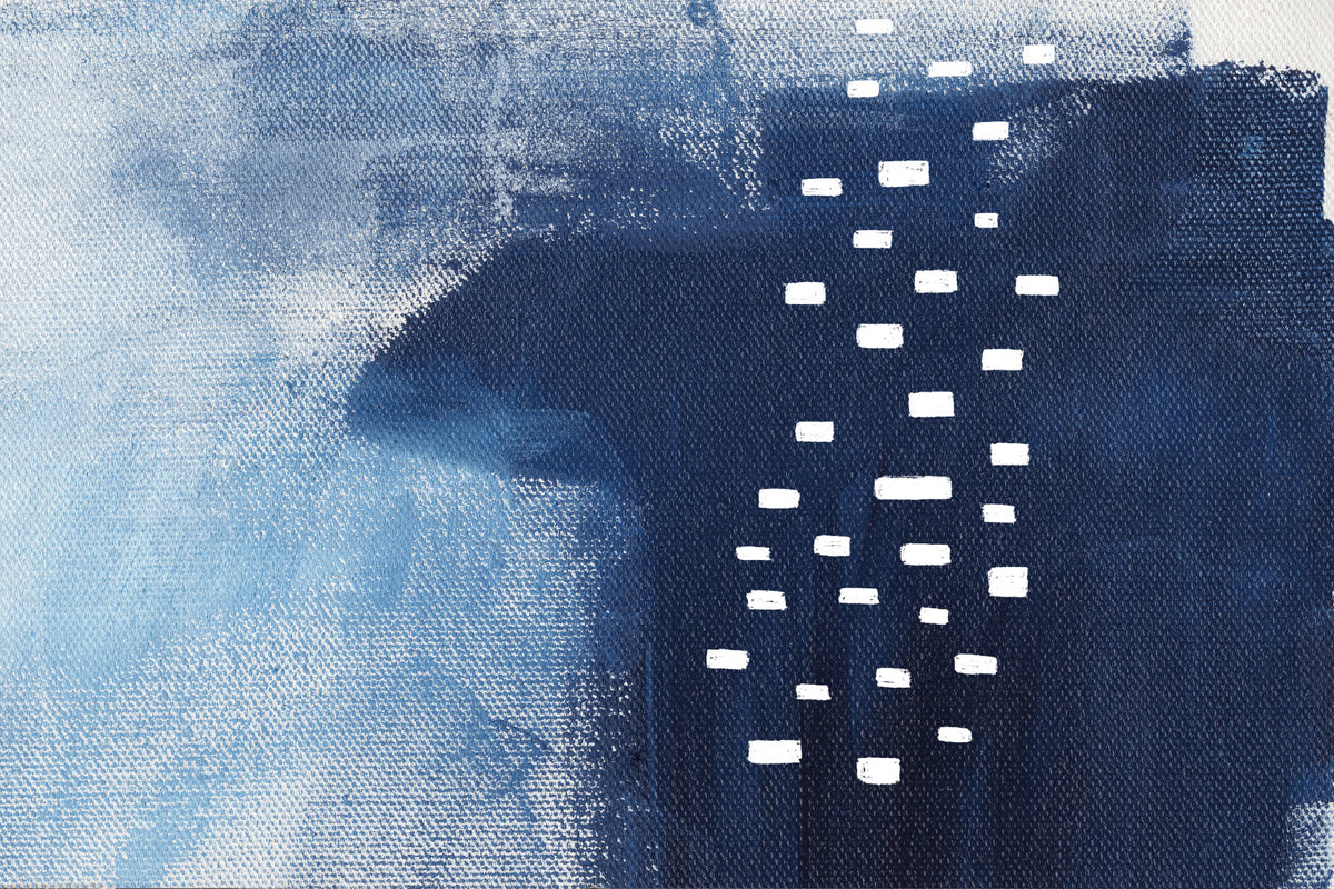 Blue Canvas Modern Geometry Wall Mural - 2711795 in your room — zoomed