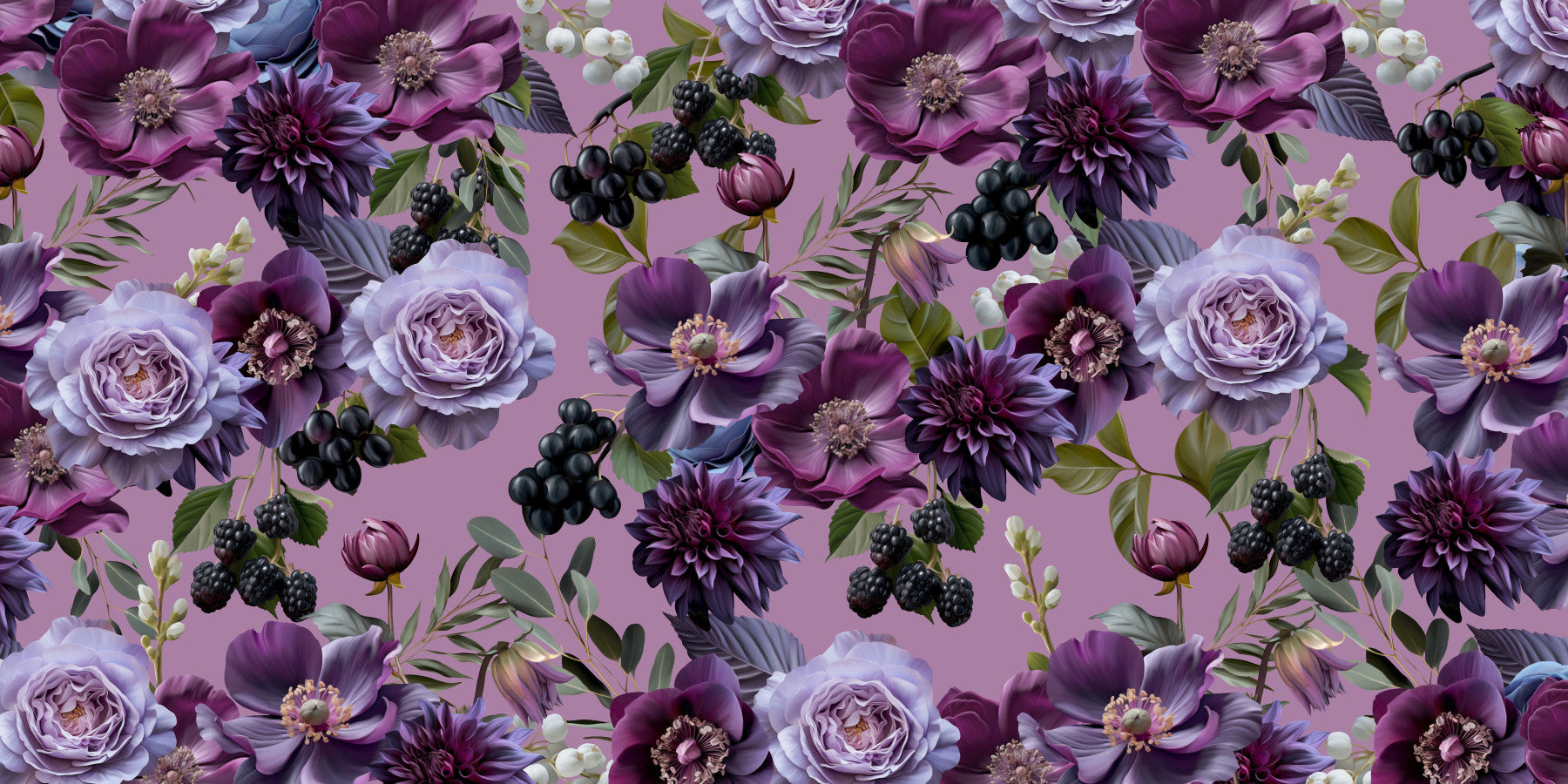 Dark Floral Luxury Wall Mural -2735564