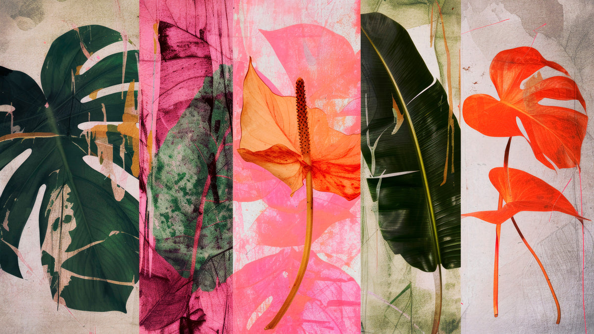 Vivid Botanical Patchwork Wall Mural -2714205 in your room — zoomed