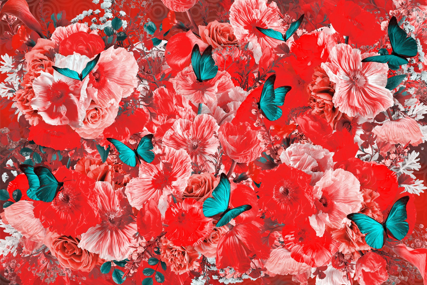Crimson Bloom Wall Mural -2620709