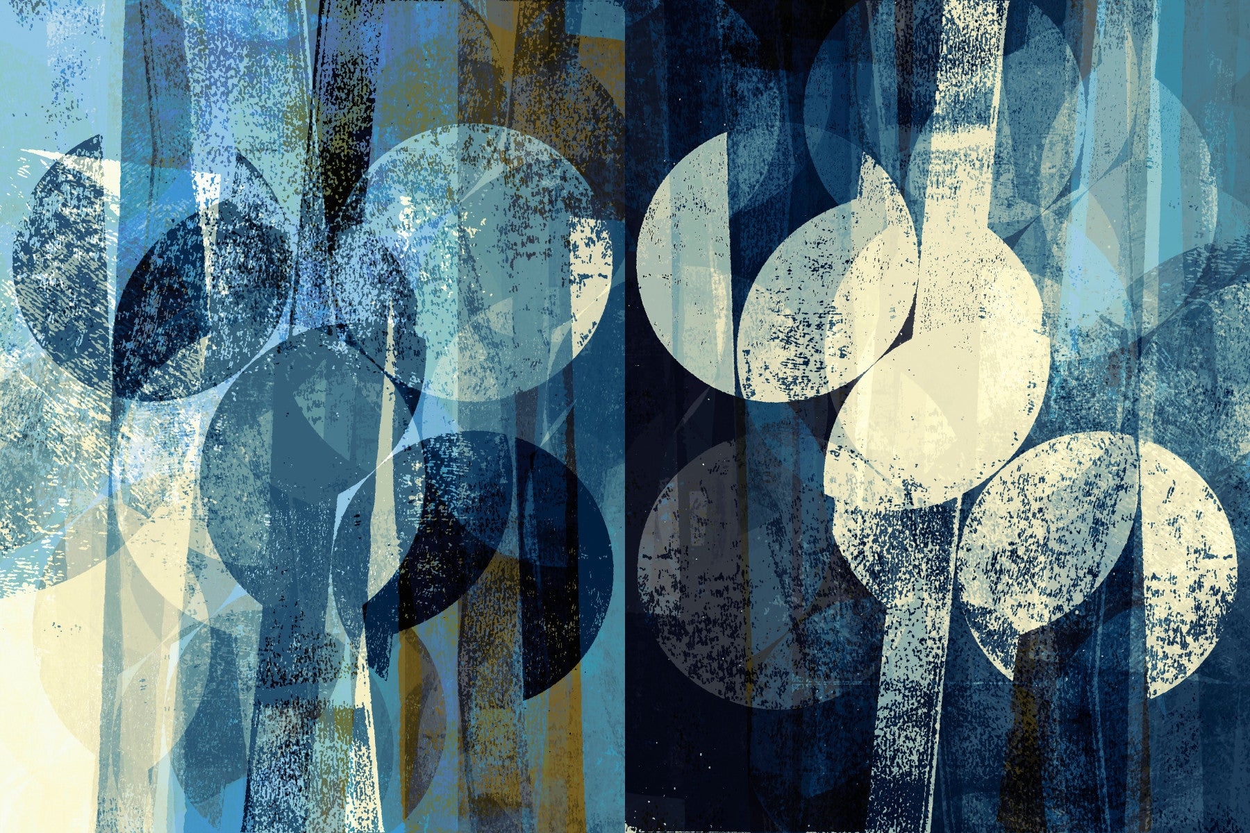 Indigo Orbits Wall Mural -2749469