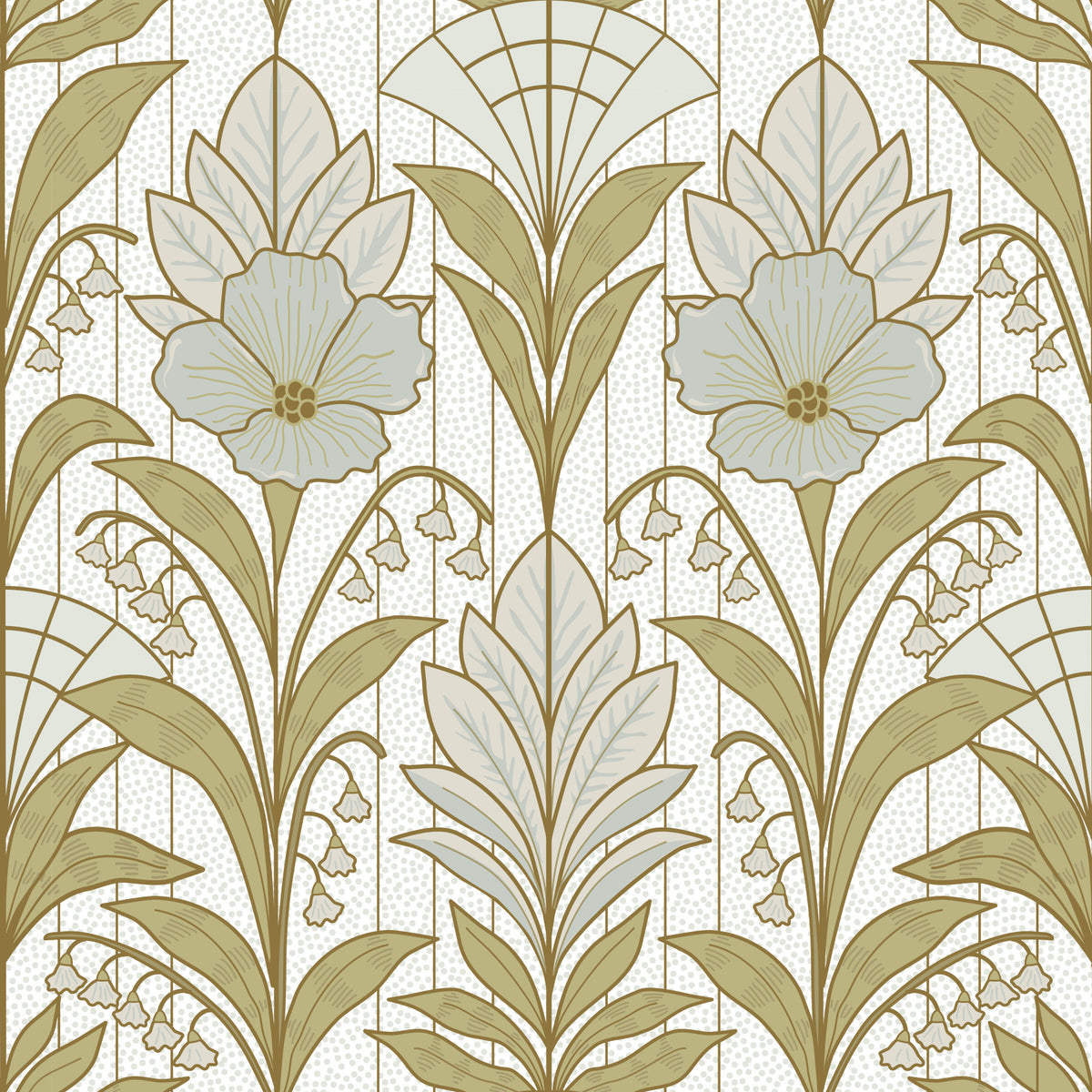 Light Lily of the Valley Art Deco Elegance Wall Mural in your room