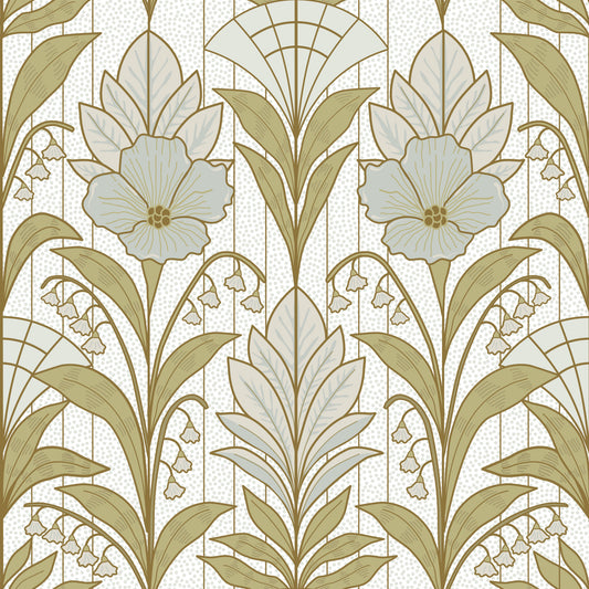 Light Lily of the Valley Art Deco Elegance Wall Mural