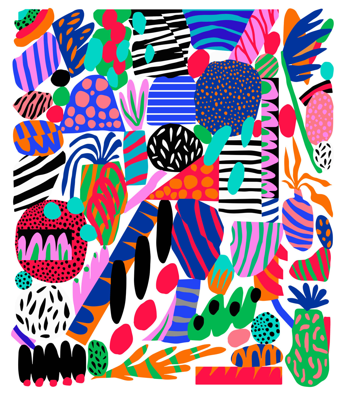 Space Garden Wall Mural in your room — zoomed