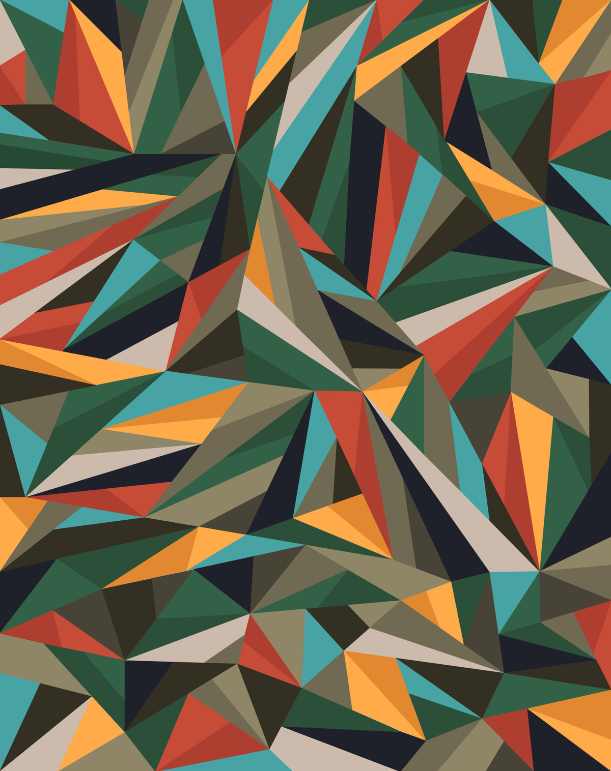 Sliced Fragments Wall Mural in your room — zoomed