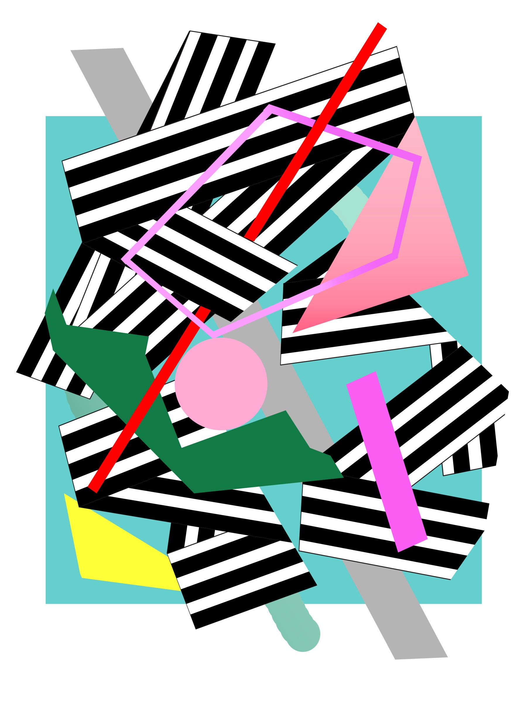 Stripped Chaos Wall Mural