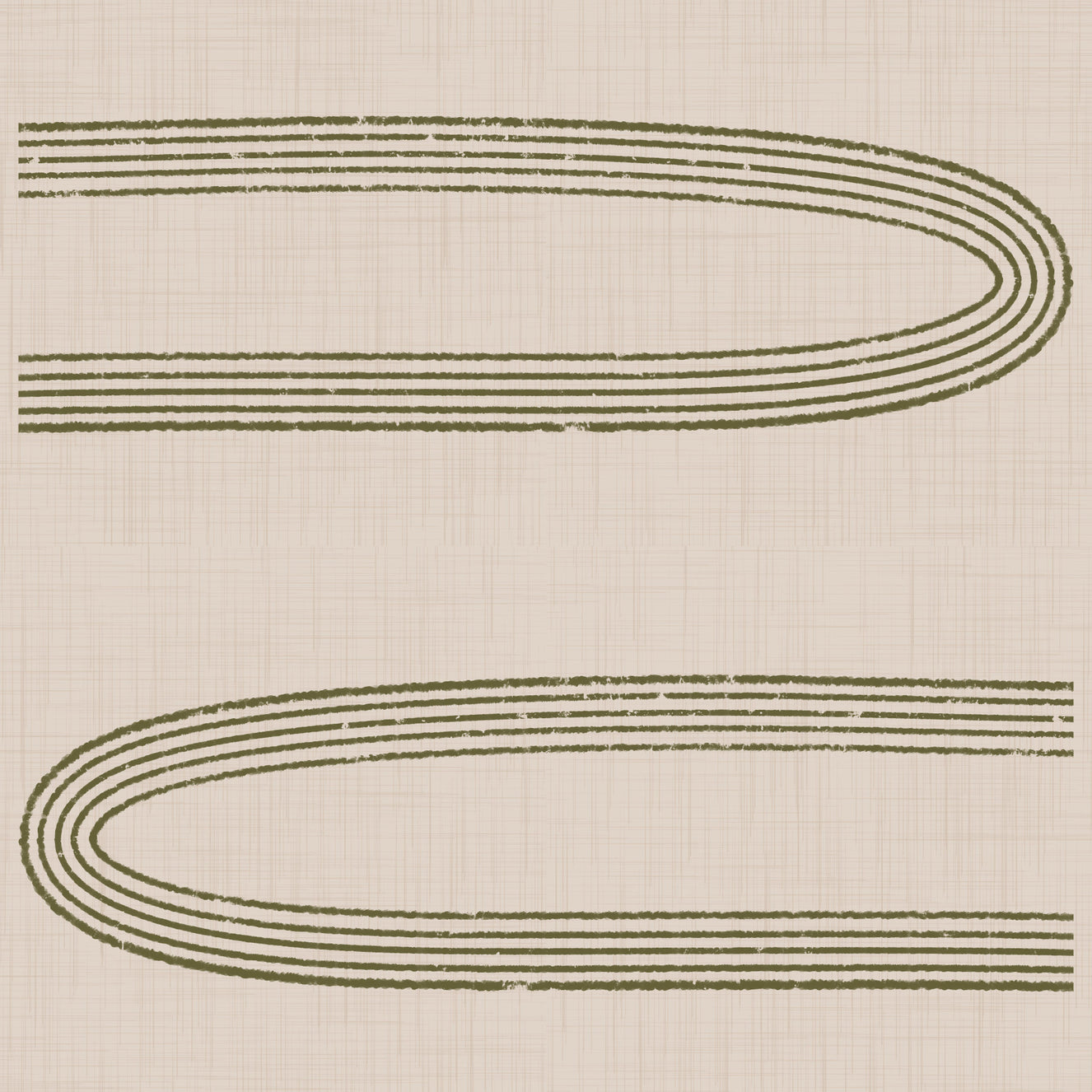 Retro Arch Lines - Sage & Olive Mid Century Modern Wallpaper⁠