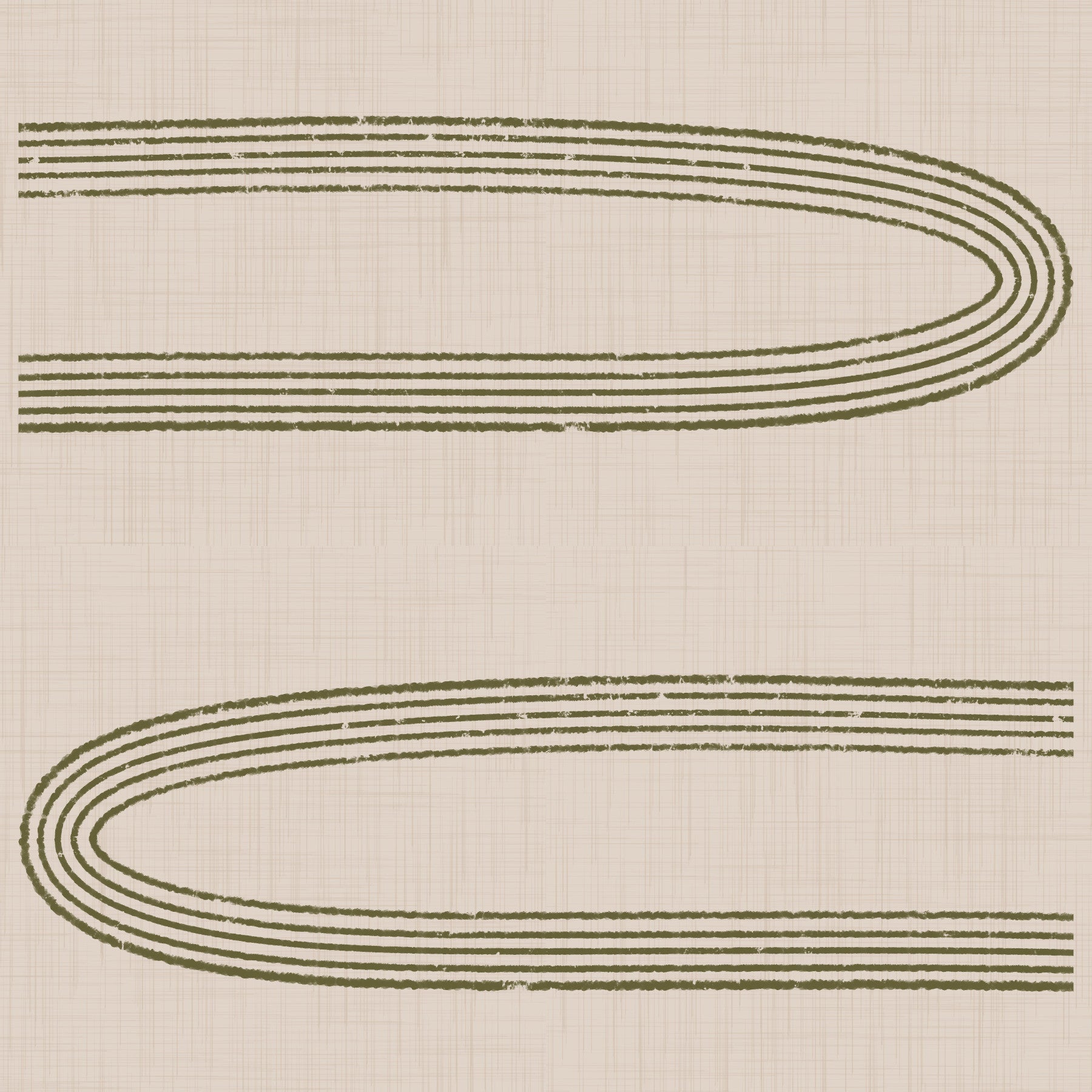 Retro Arch Lines - Sage & Olive Mid Century Modern Wallpaper⁠