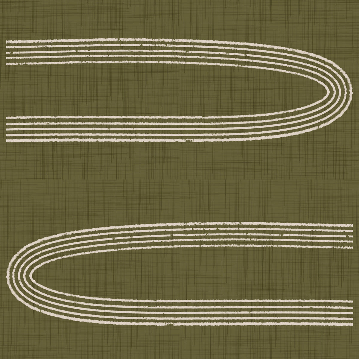 Lignes d'arc rétro - Papier peint moderne du milieu du siècle en lin doux et olive in your room — zoomed