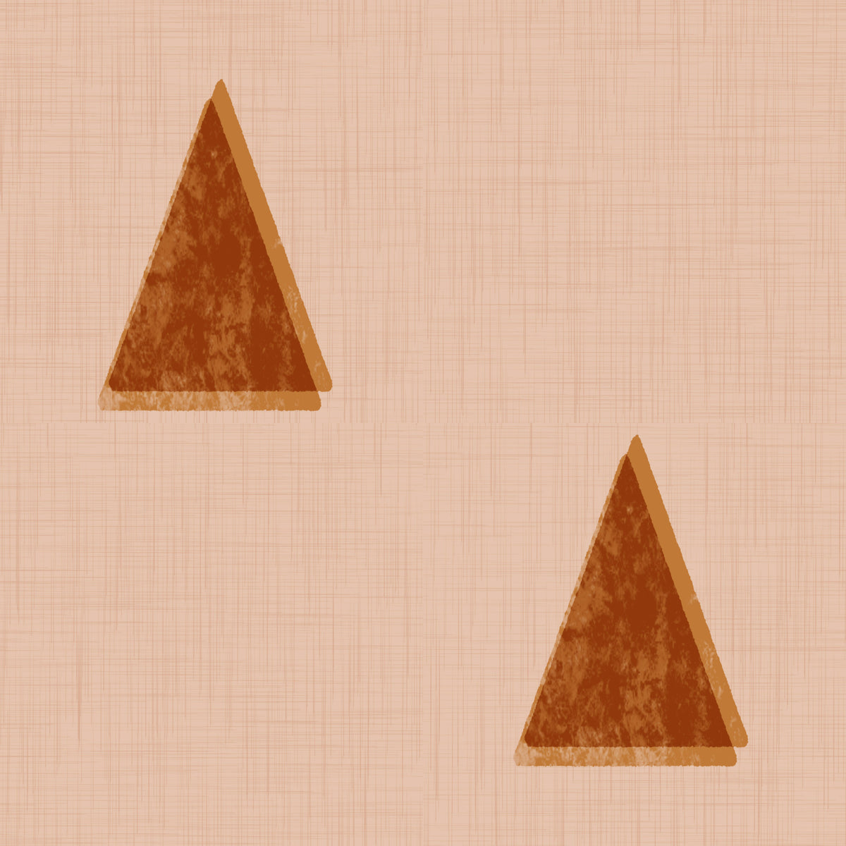 Japandi Triangle Grove - Blush Petal Minimal Mid Century Trees Wallpaper⁠ in your room — zoomed