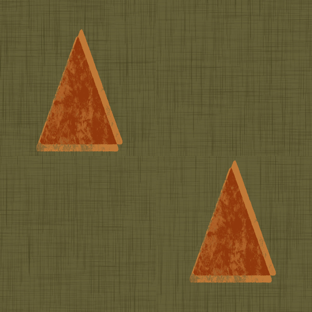 Japandi Triangle Grove - Olive Grove Minimal Mid Century Trees Wallpaper⁠ in your room — zoomed