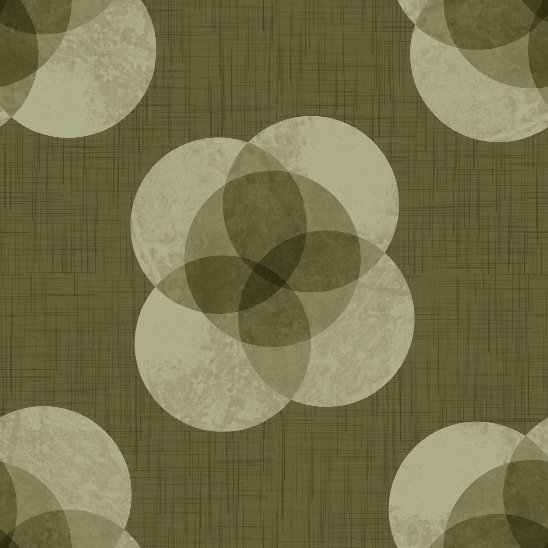 Japandi Petal - Papier peint floral moderne minimaliste olive