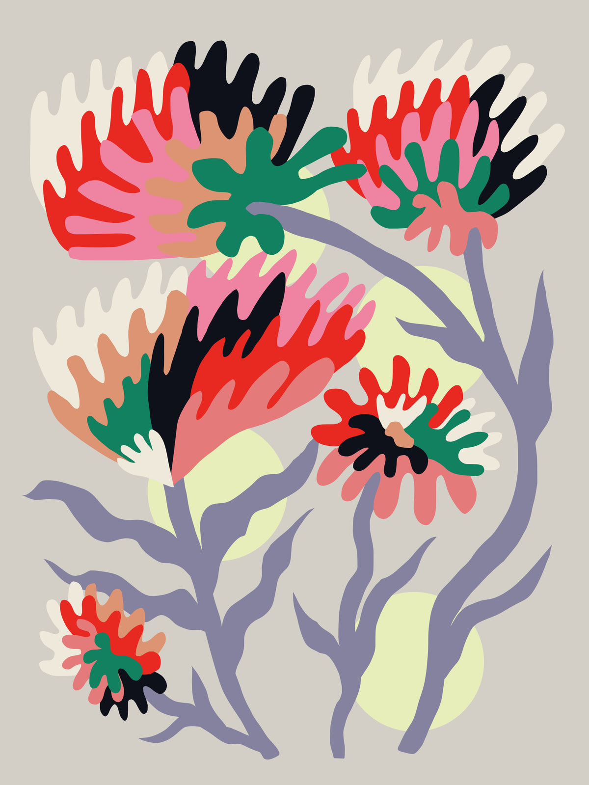 Papier peint fresque murale Renaissance florale
