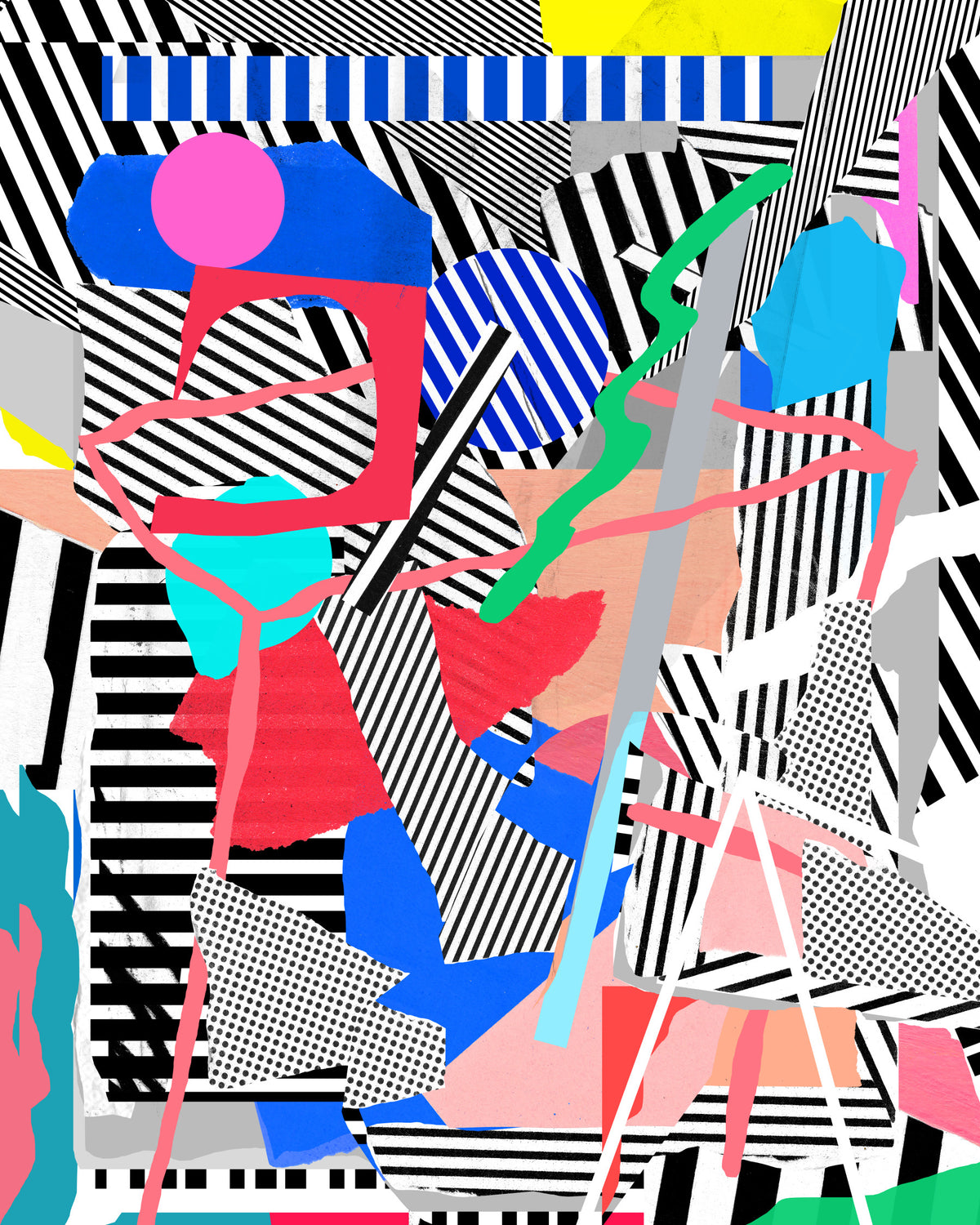 Papier peint Stripaddicted in your room — zoomed
