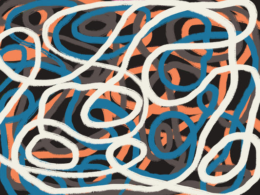 Brushstroke Maze Wall Mural - 2630428