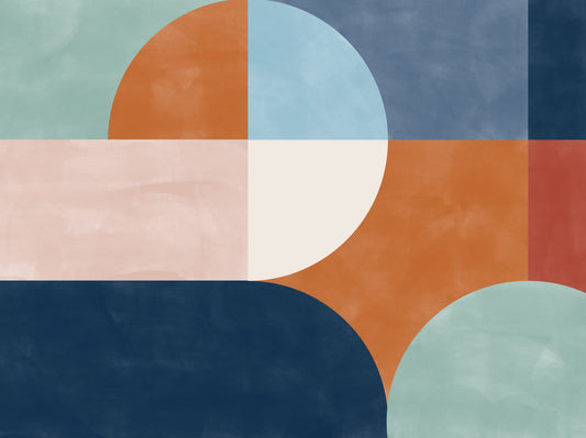 Circle & Square Abstract Wall Mural - 2632095
