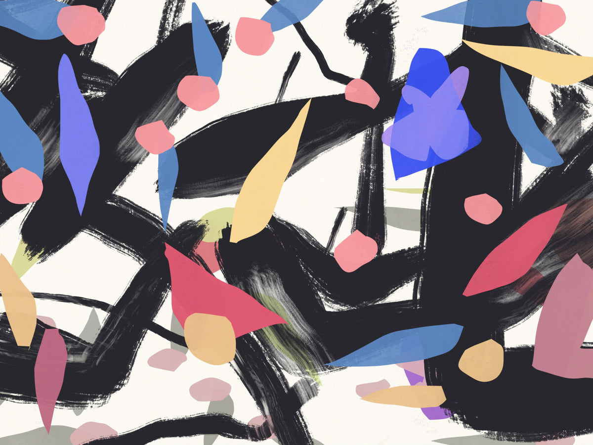 Brushstroke Symphony Wall Mural - 2632272 in your room — zoomed