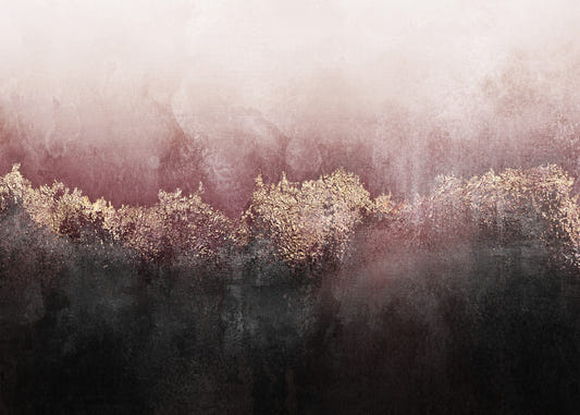 Gilded Rose Dusk Wall Mural - 2715899