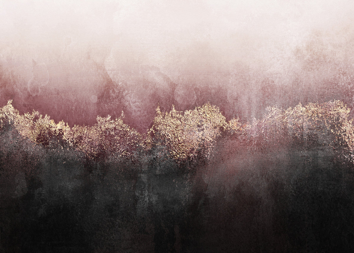 Gilded Rose Dusk Wall Mural - 2715899